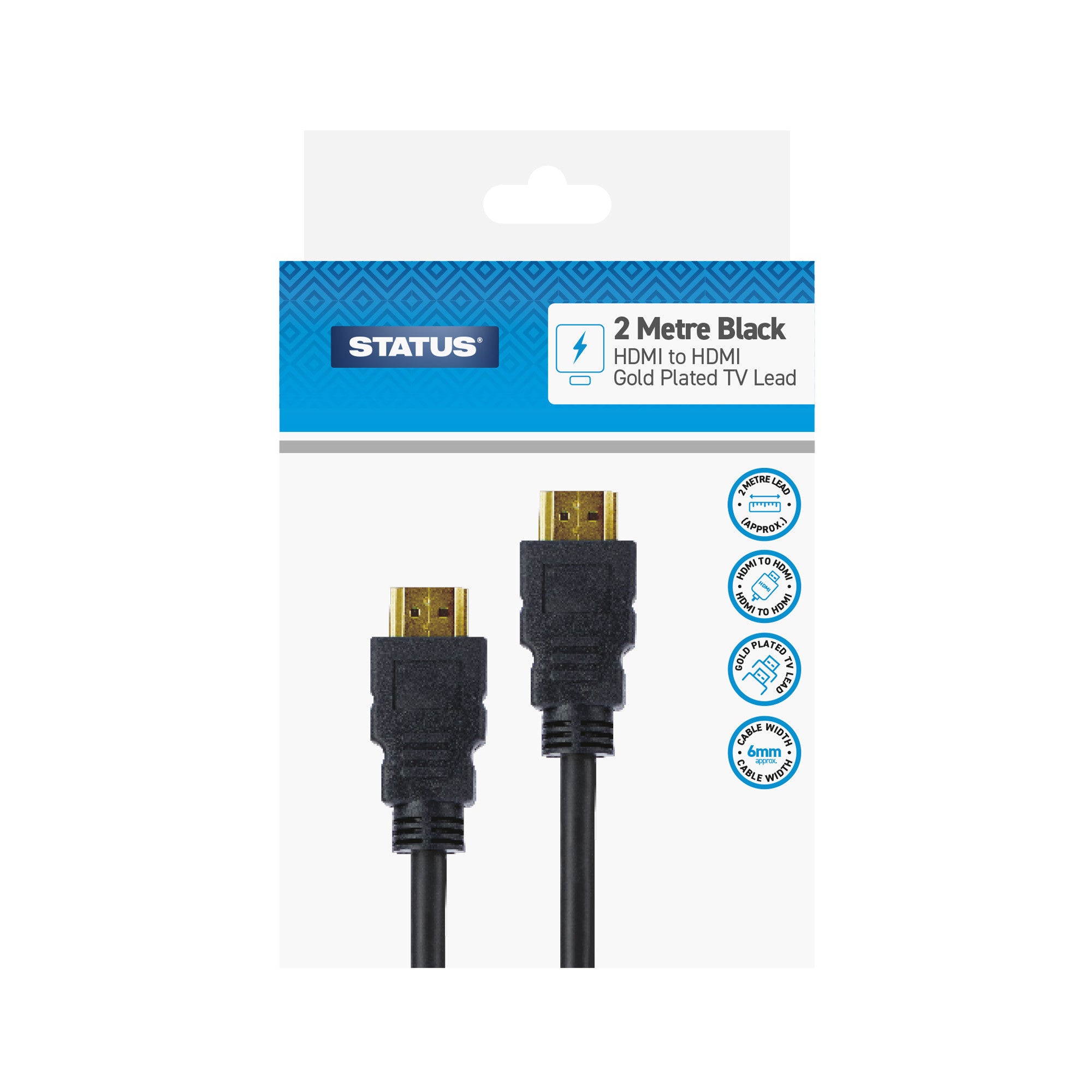 HDMI Gold Plated Tv Lead 2m HDMI Gold Plated Tv Lead 2m